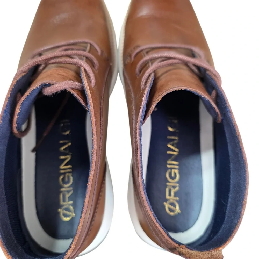 Cole Haan Chukka Boots Mens 8 Brown Leather Casual Office Comfort
